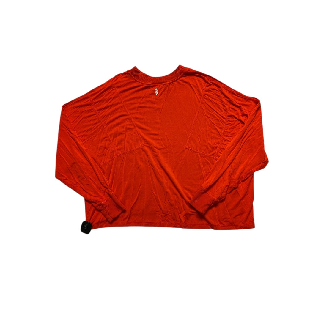 Athletic Top Ls Crewneck By Free People In Orange, Size:S