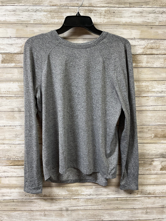 Athletic Top Ls Crewneck By Lululemon In Grey, Size:M