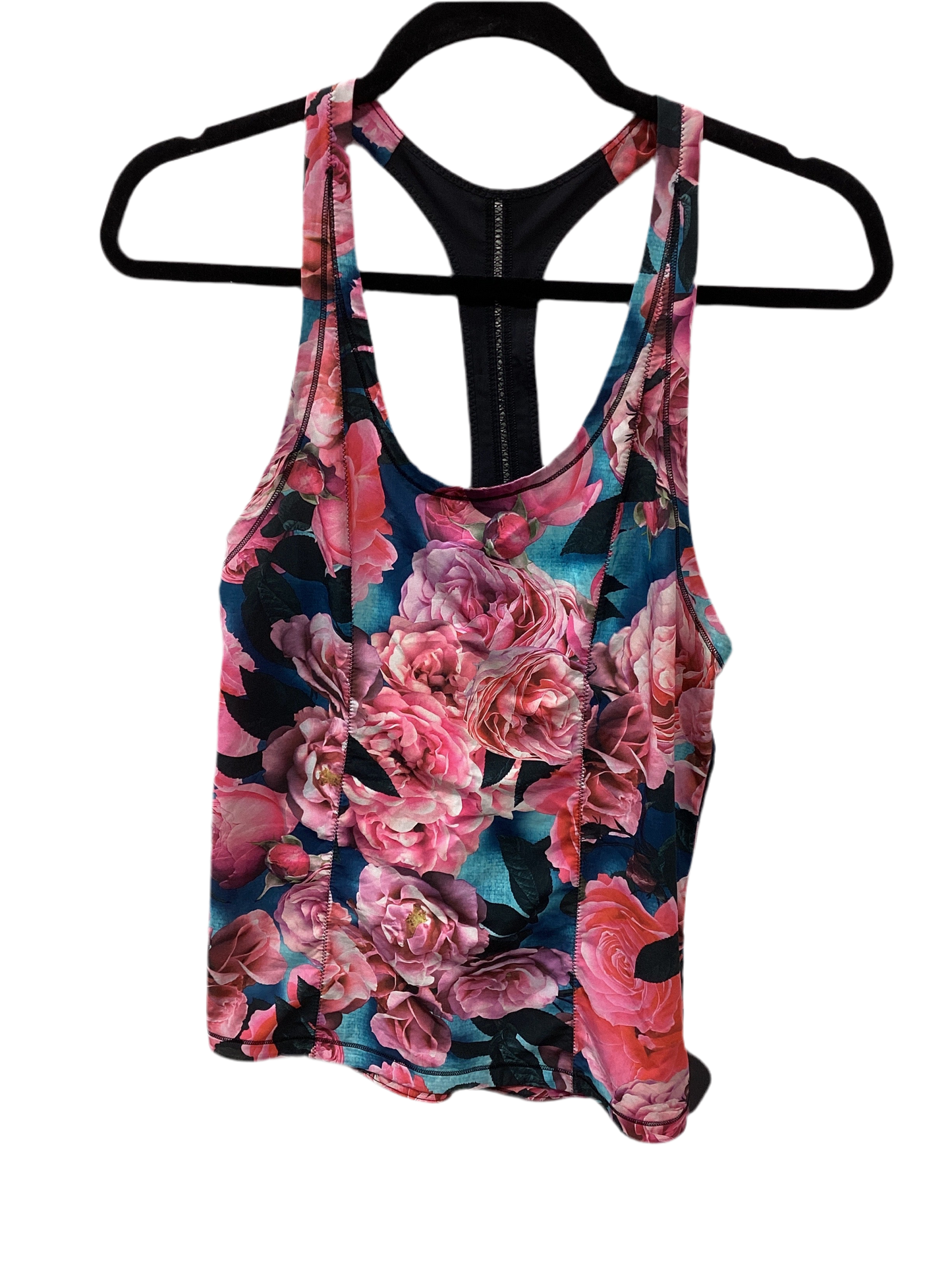 Athletic Tank Top By Lululemon In Floral Print, Size:8