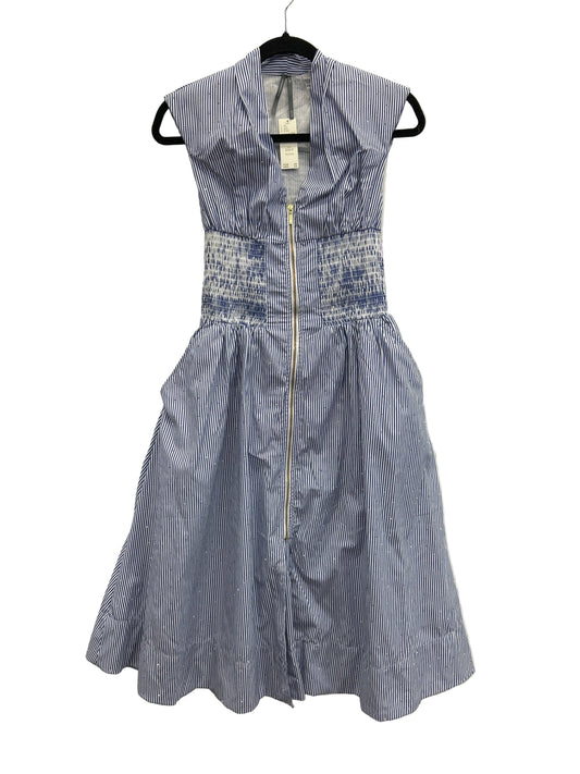 Dress Casual Maxi By Anthropologie In Blue & White, Size:Xxsp