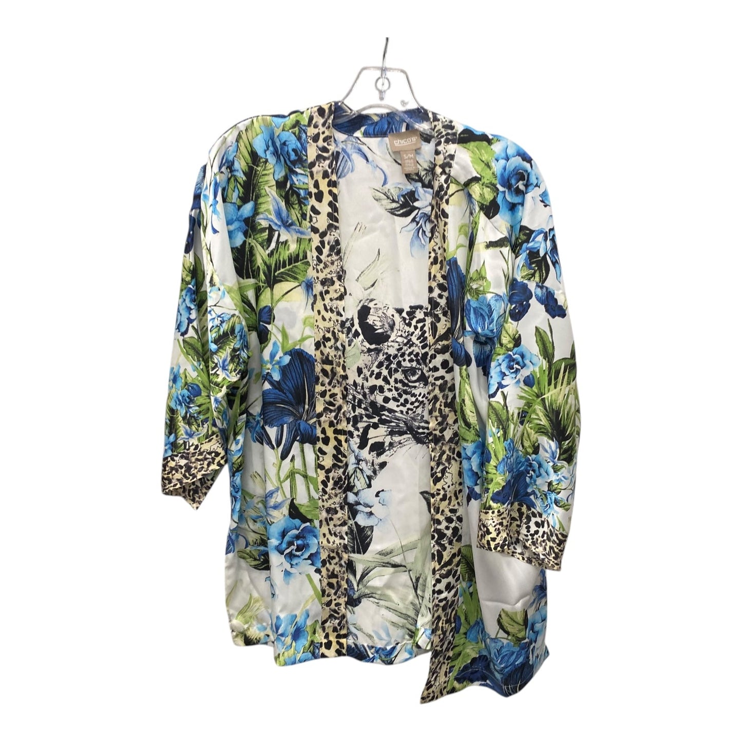 Kimono By Chicos In Blue, Size:M