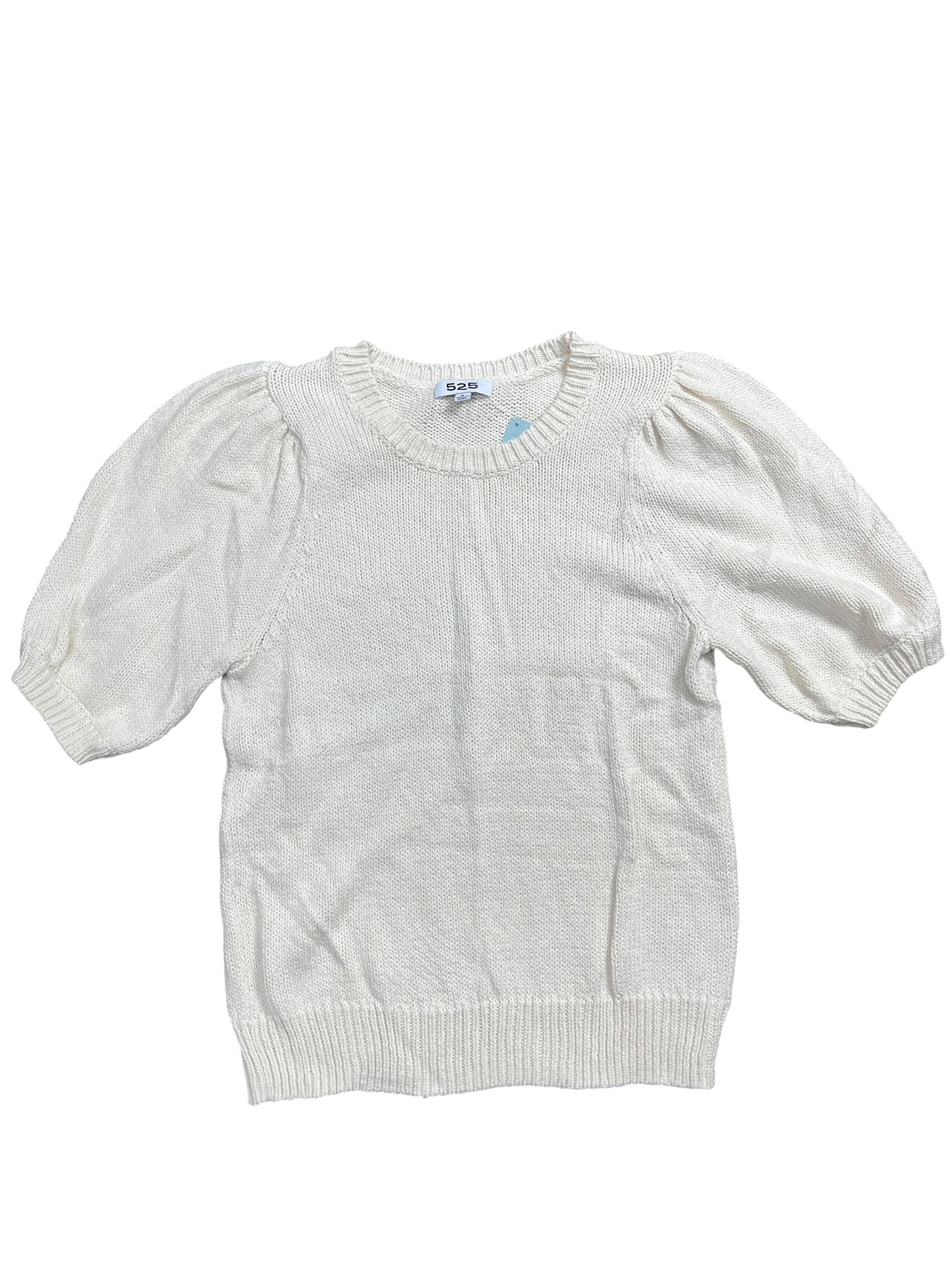 Sweater Ss By 525 In Cream, Size:M