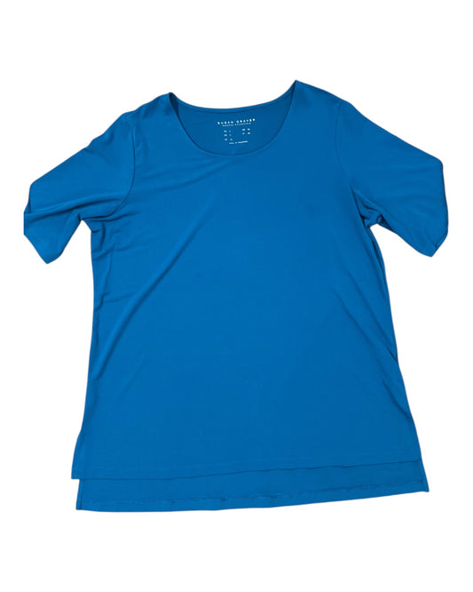 Top Ss By Susan Graver In Teal, Size:L