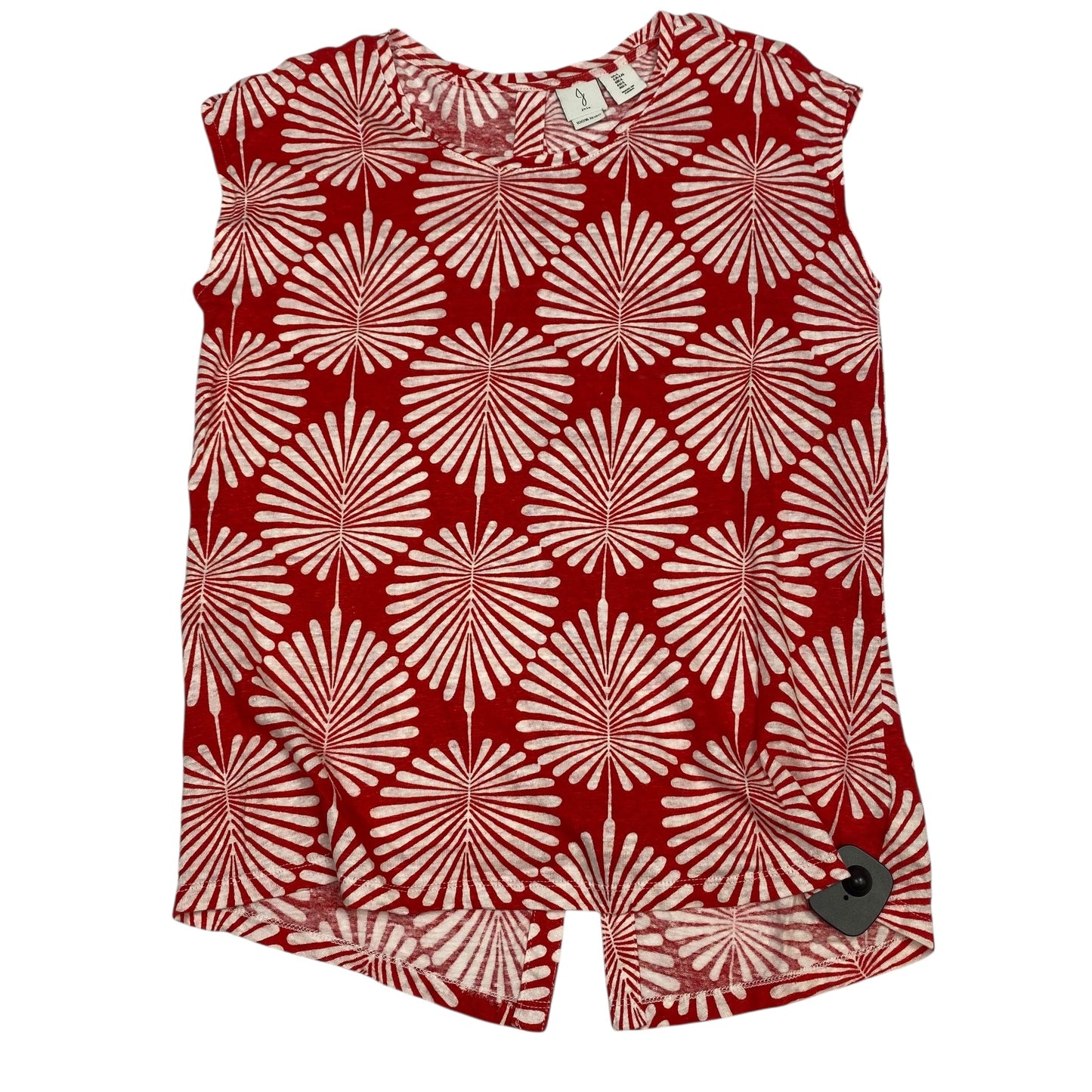 Top Sleeveless By Joie In Red & White, Size:L