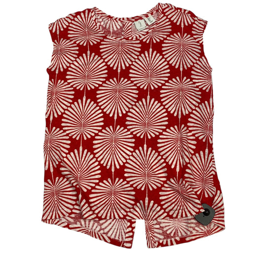 Top Sleeveless By Joie In Red & White, Size:L