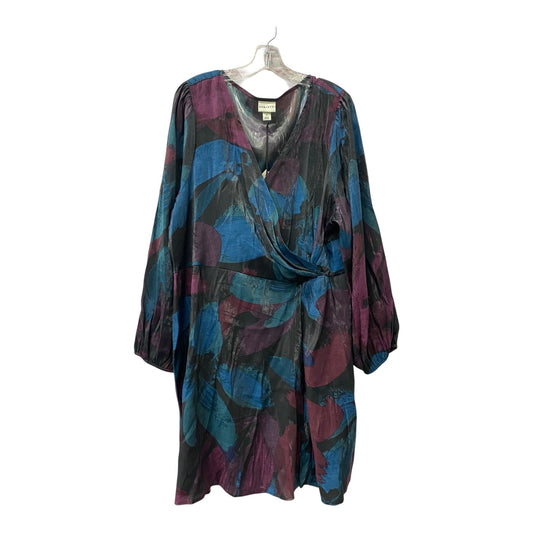 Dress Casual Short By Ava & Viv In Blue, Size:2X