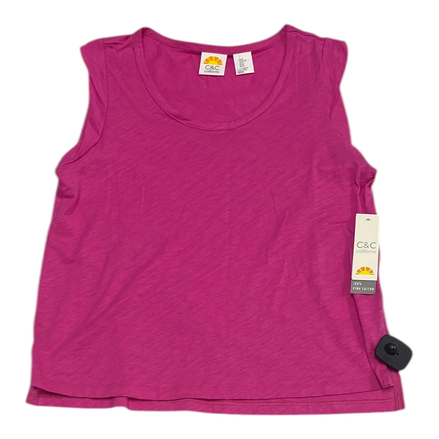 Top Sleeveless Basic By C&C CALIFORNIA In Pink, Size:S