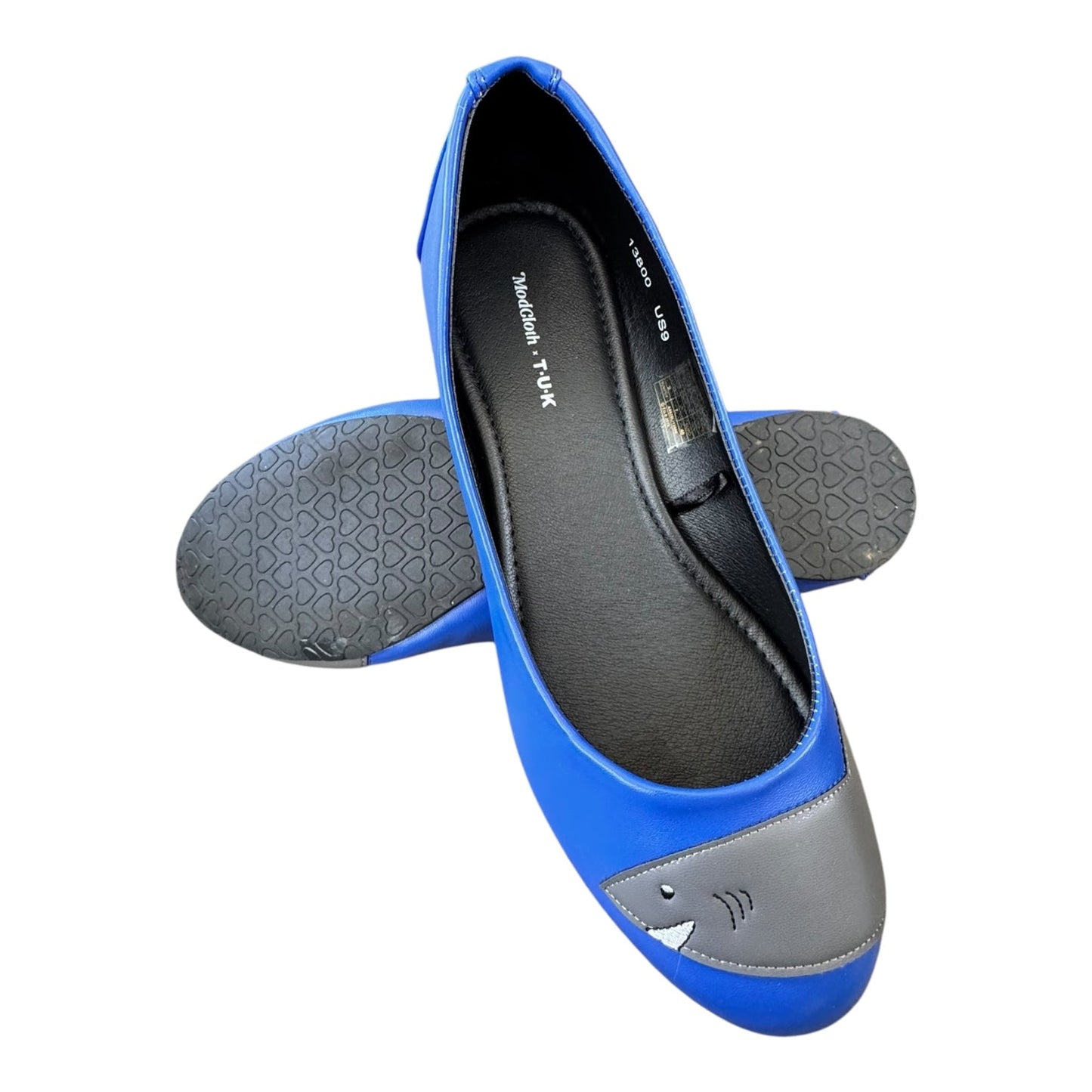 Shoes Flats By Cmc In Blue & Grey, Size:9