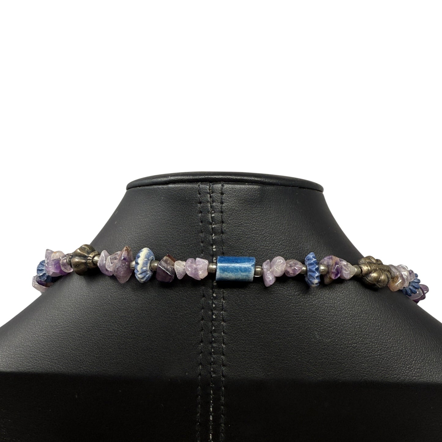 Multi-Stone Beaded Long Necklace