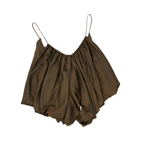 Top Sleeveless By Zara In Brown, Size:S