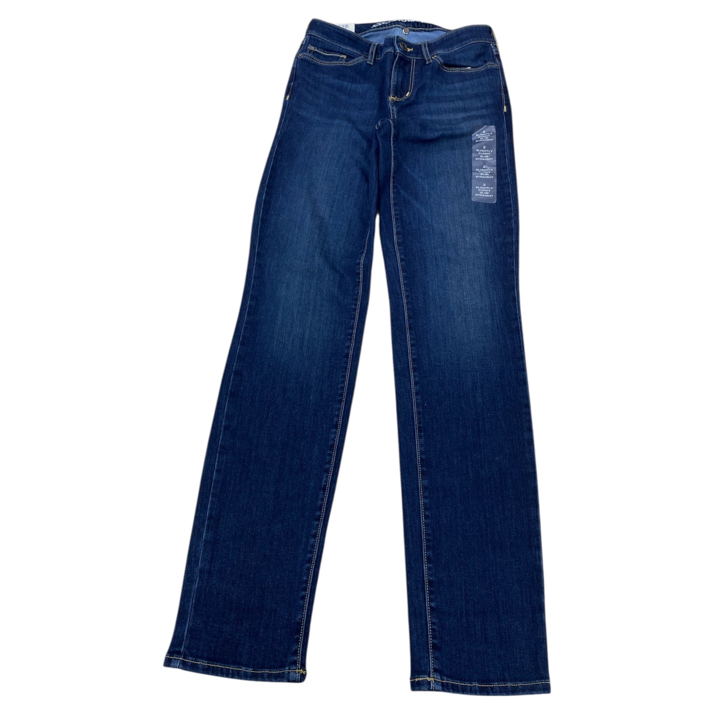 Jeans Straight By Eddie Bauer In Blue Denim, Size:2