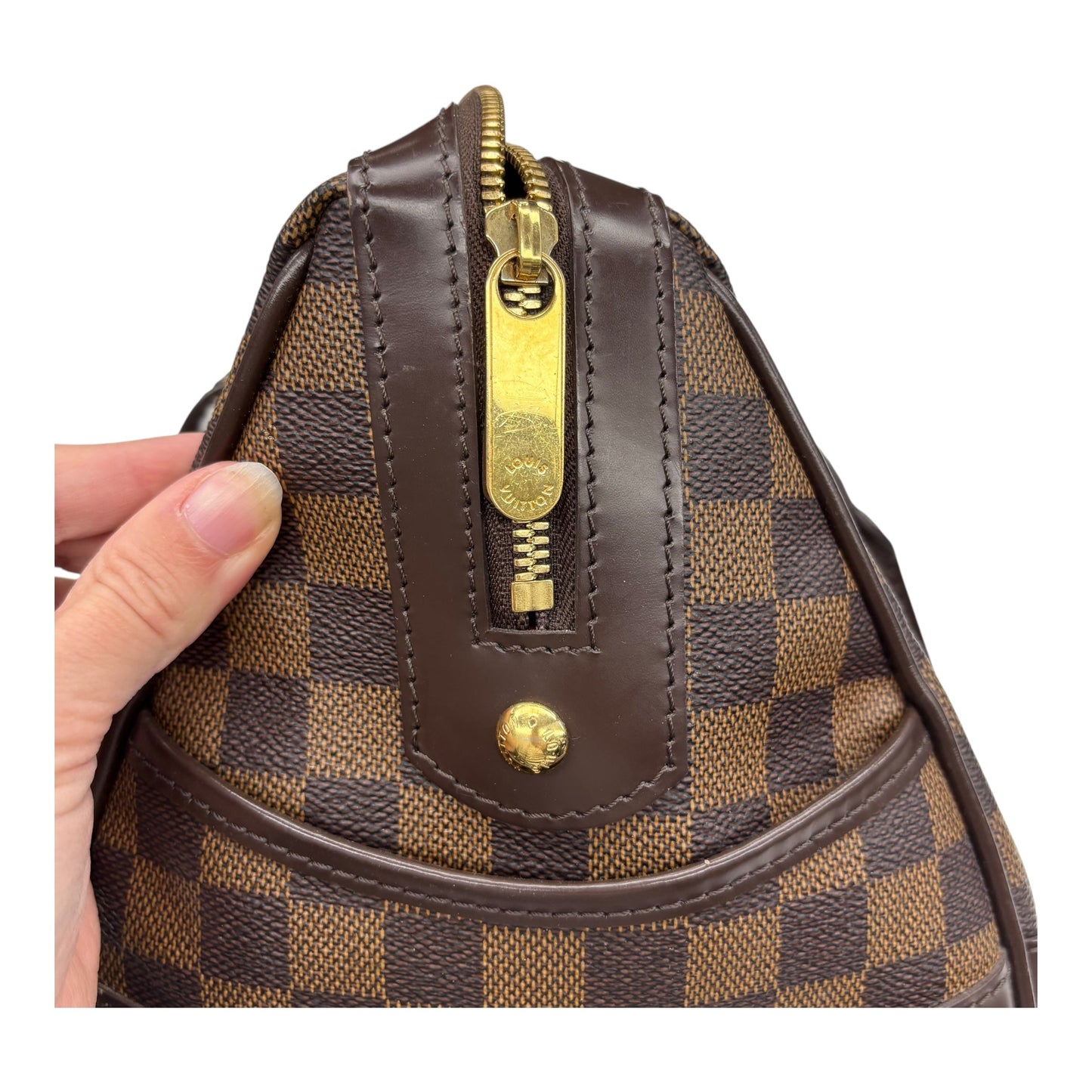 Handbag Luxury Designer By Louis Vuitton In Brown, Size:Medium