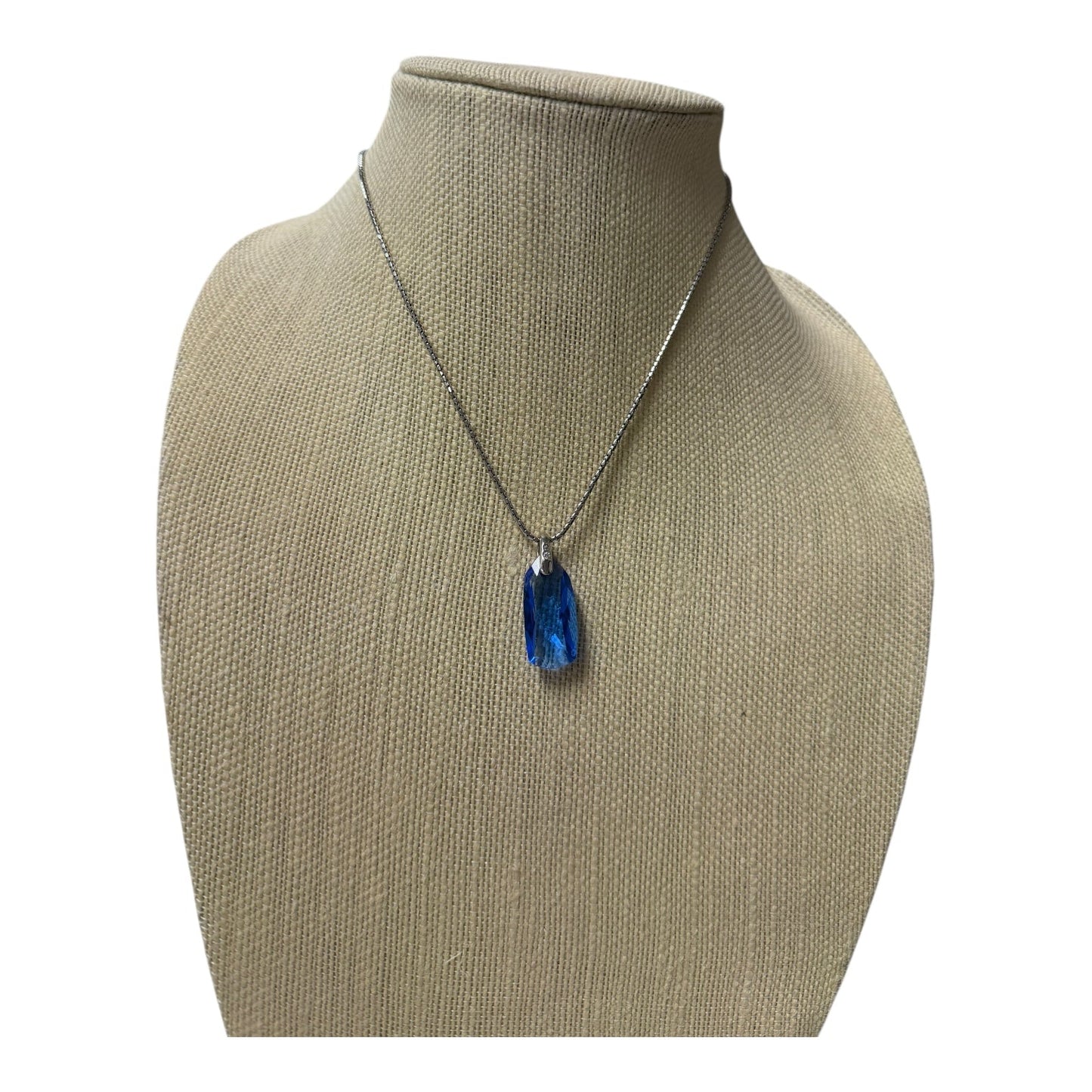 Necklace Pendant  In Blue & Silver