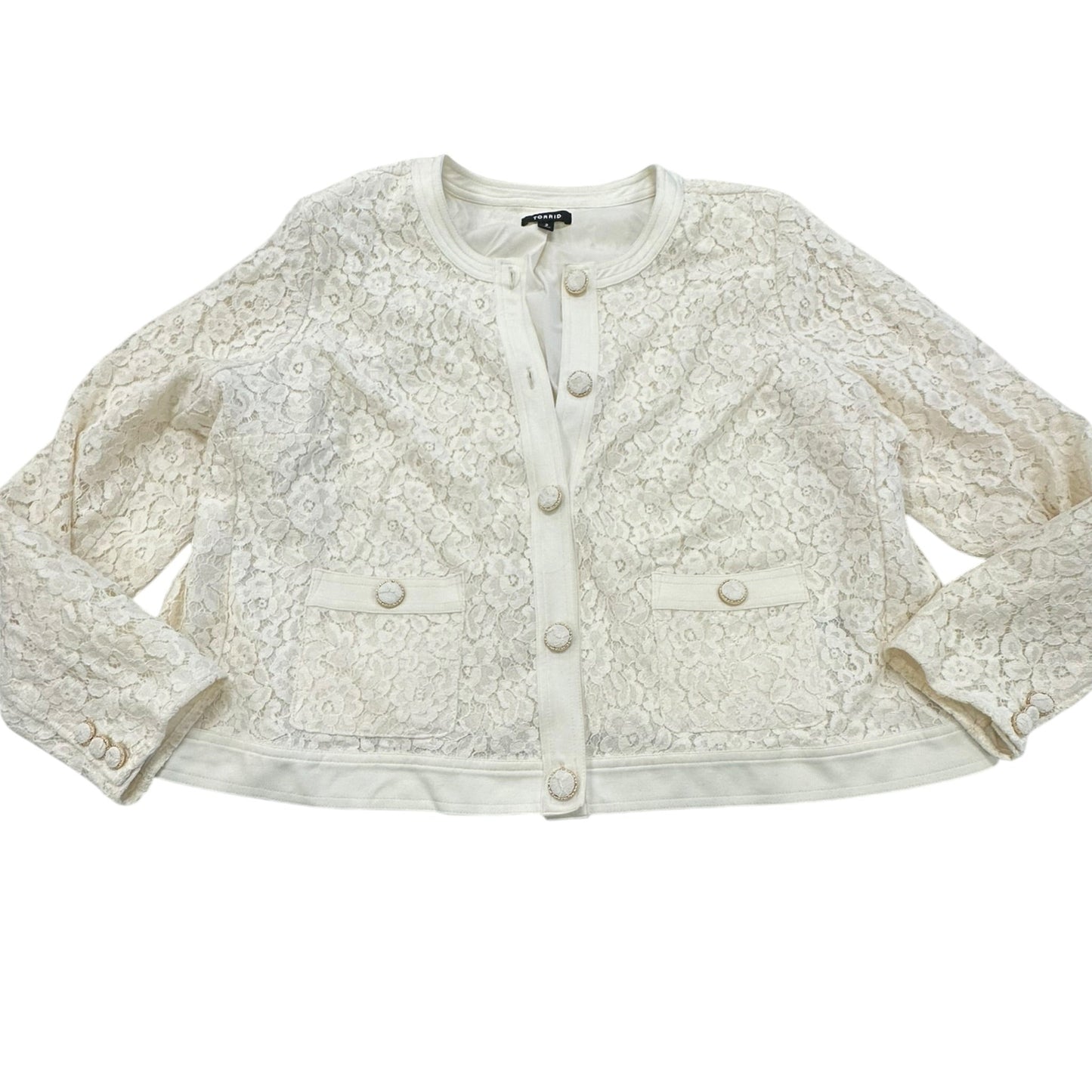 Jacket Other By Torrid In Cream, Size:2X