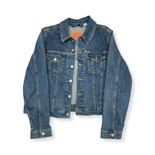 Jacket Denim By Levis In Blue Denim, Size:Xl