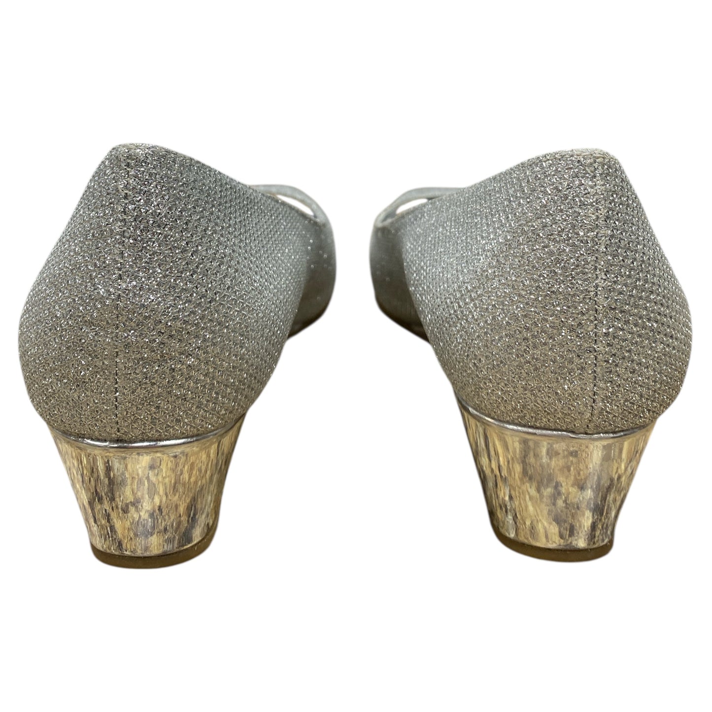 Shoes Heels Wedge By Bandolino In Silver, Size:7.5