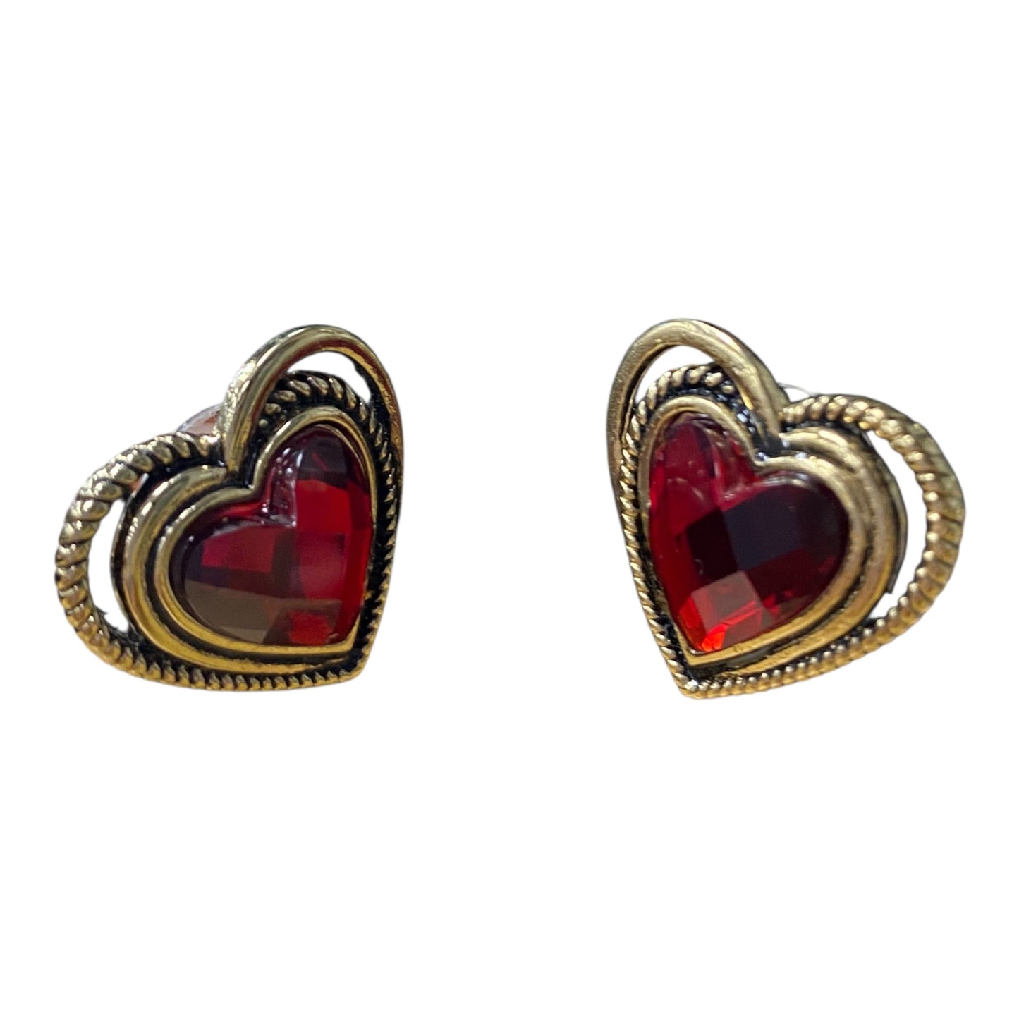 Earrings Stud  In Red