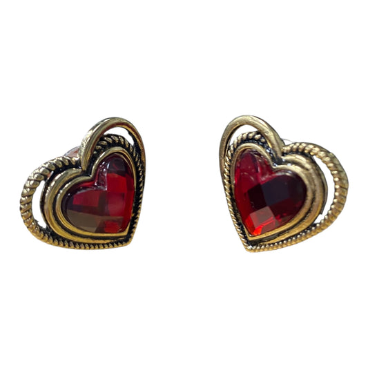 Earrings Stud  In Red