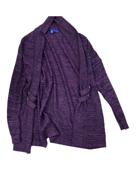 Cardigan By Apt 9 In Purple, Size:Mp