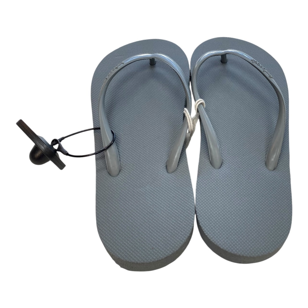 Sandals Flip Flops By Clothes Mentor In Grey, Size:6
