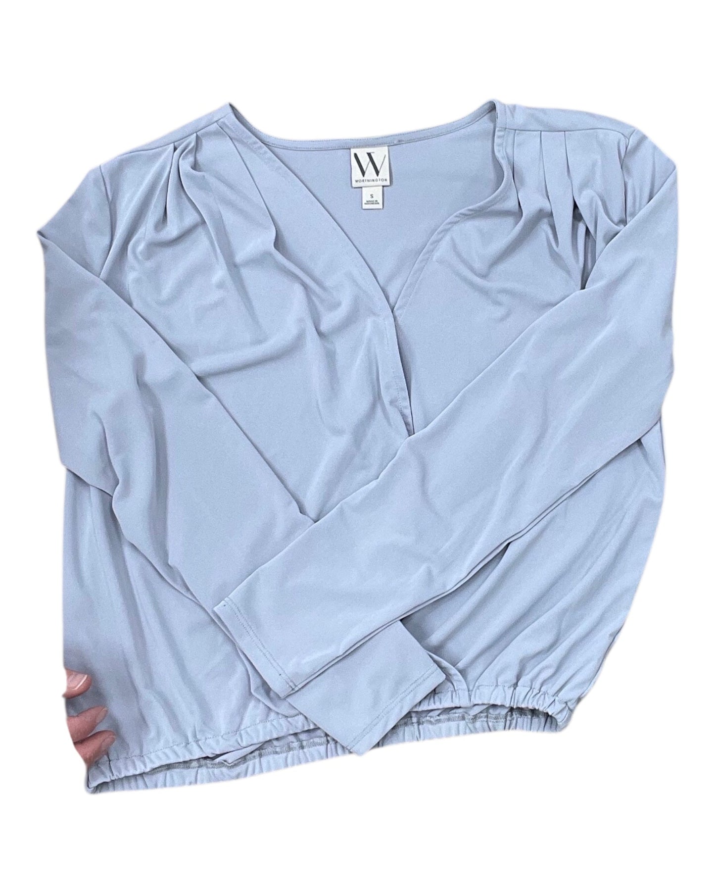 Top Ls By Worthington In Grey, Size:S