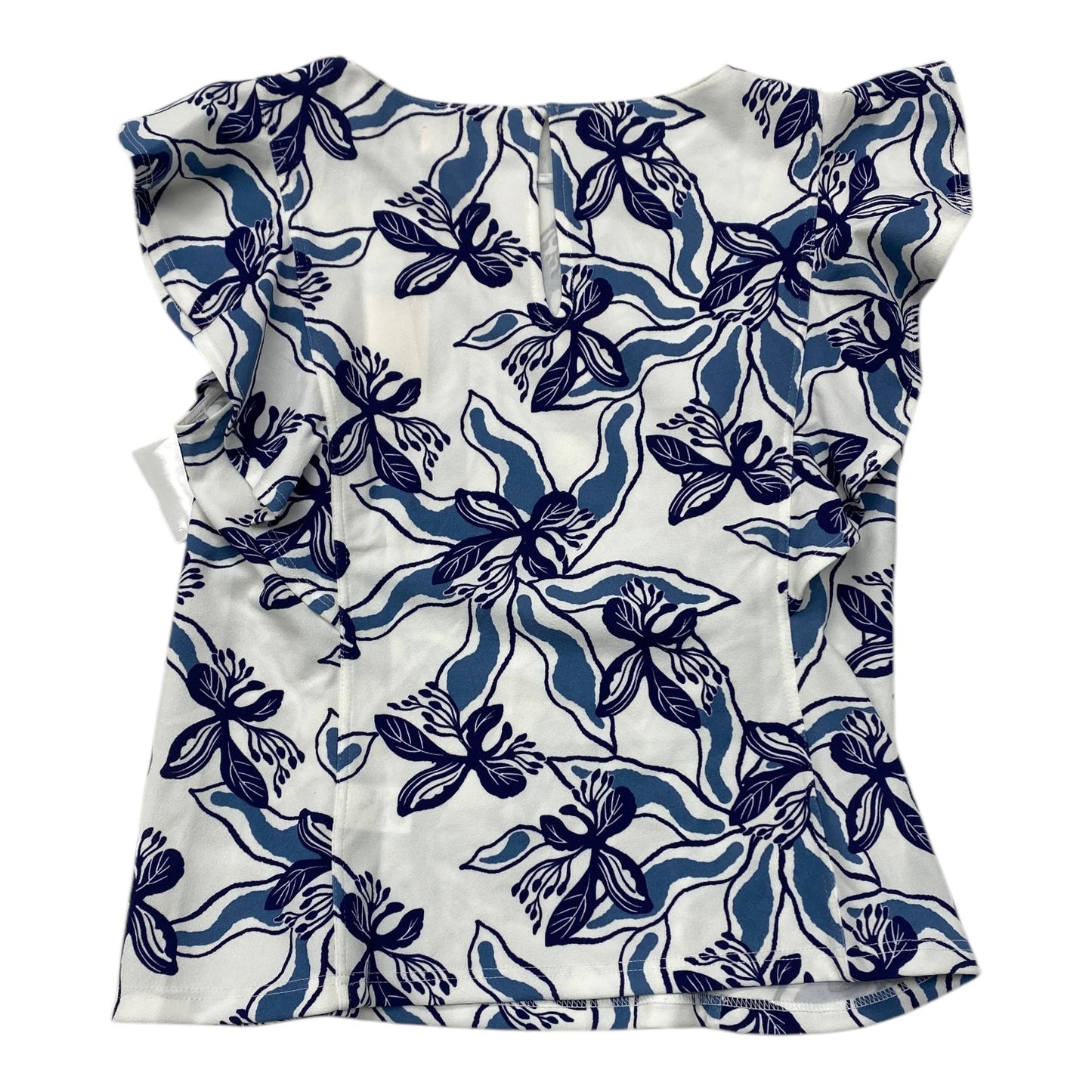 Top Sleeveless By Melloday In Blue & White, Size:M