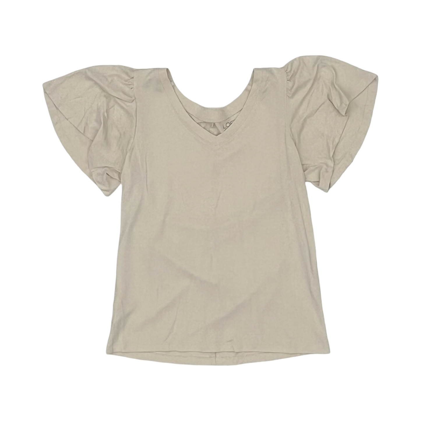 Top Ss By Loft In Tan, Size:Xxsp