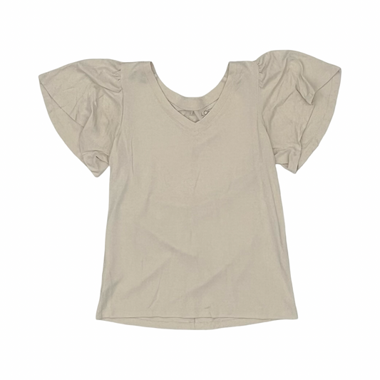 Top Ss By Loft In Tan, Size:Xxsp
