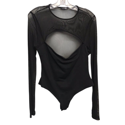 Top Ls Bodysuit By Fashion Nova In Black, Size:Xl