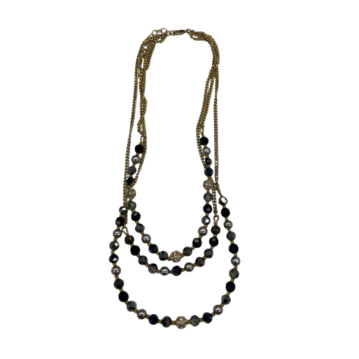 Necklace Layered By Clothes Mentor In Gold & Grey