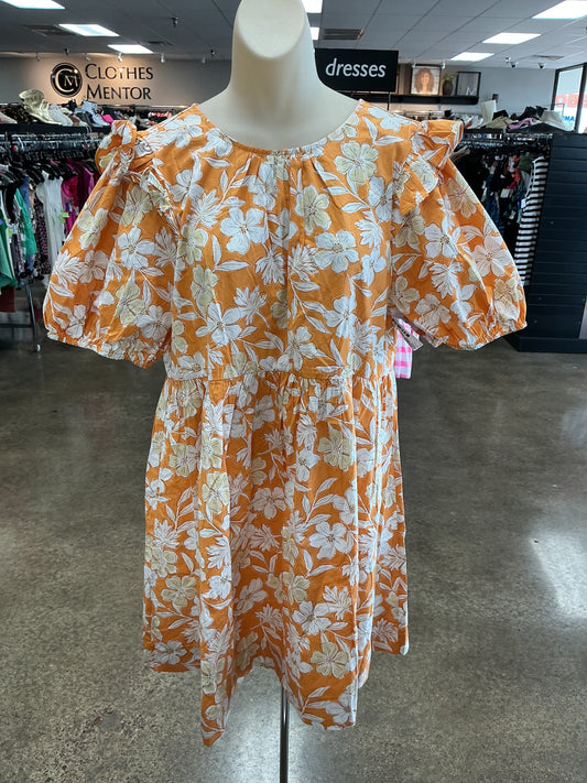Dress Casual Short By Umgee In Orange & Tan, Size:L