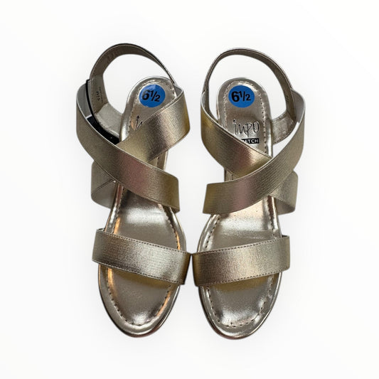Sandals Heels Wedge By Impo In Gold, Size:6.5
