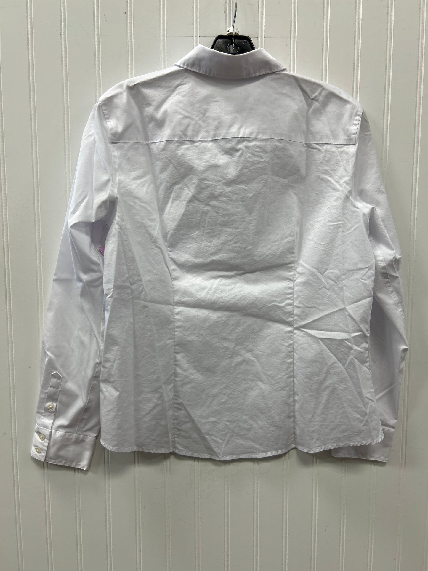 Blouse Ls By Liz Claiborne In White, Size:Lp