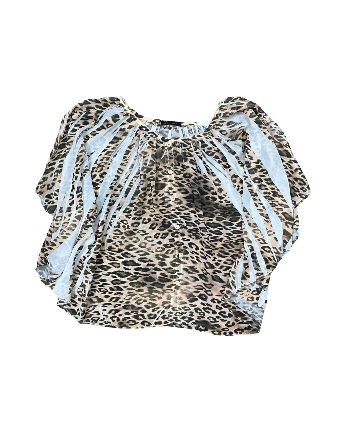 Top Ss By Clothes Mentor In Animal Print, Size:L
