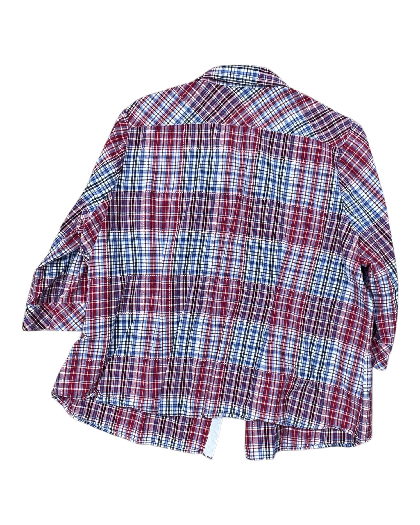 Blouse 3/4 Sleeve By Cj Banks In Red & White, Size:2X