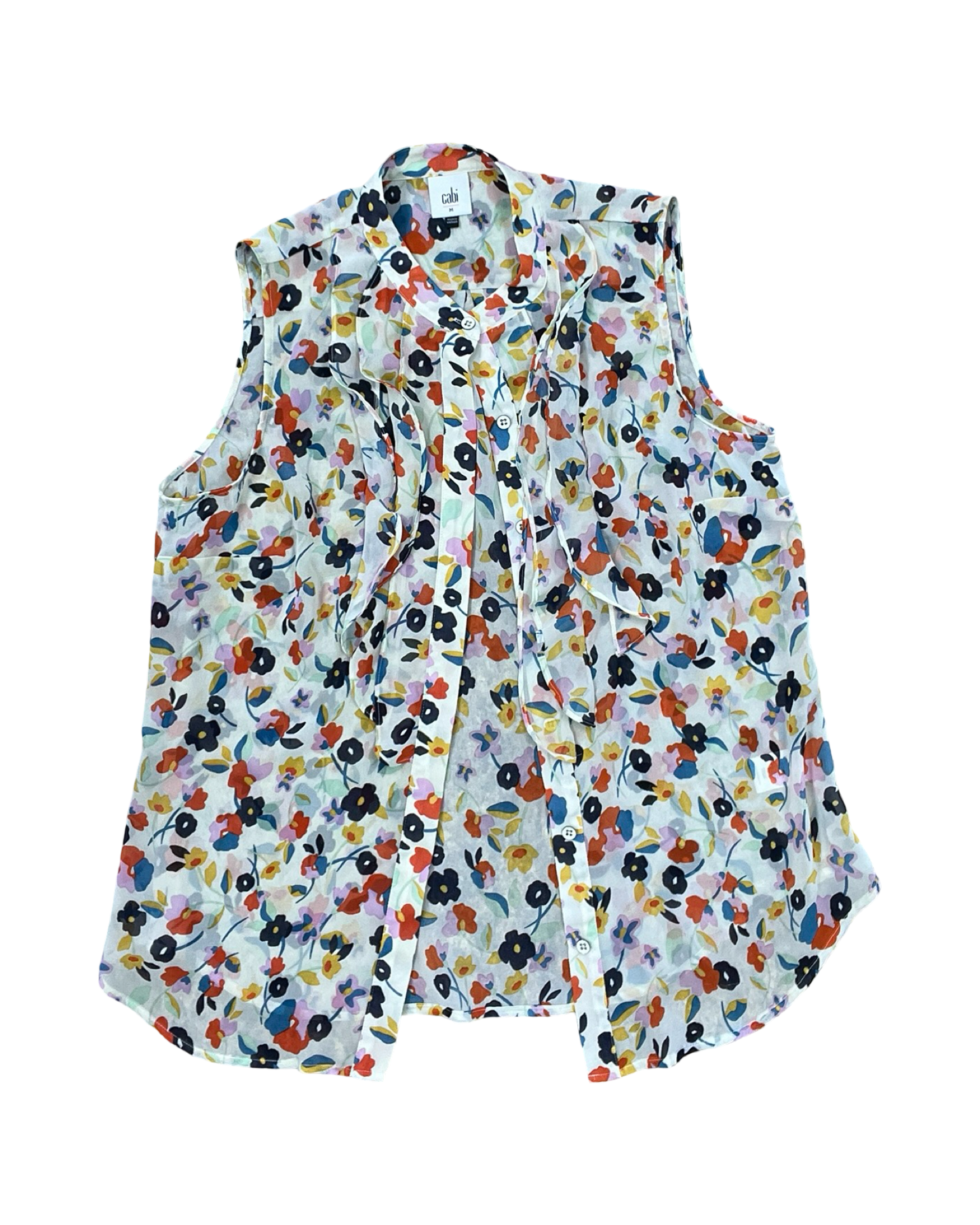 Top Sleeveless By Cabi In Multi, Size:M