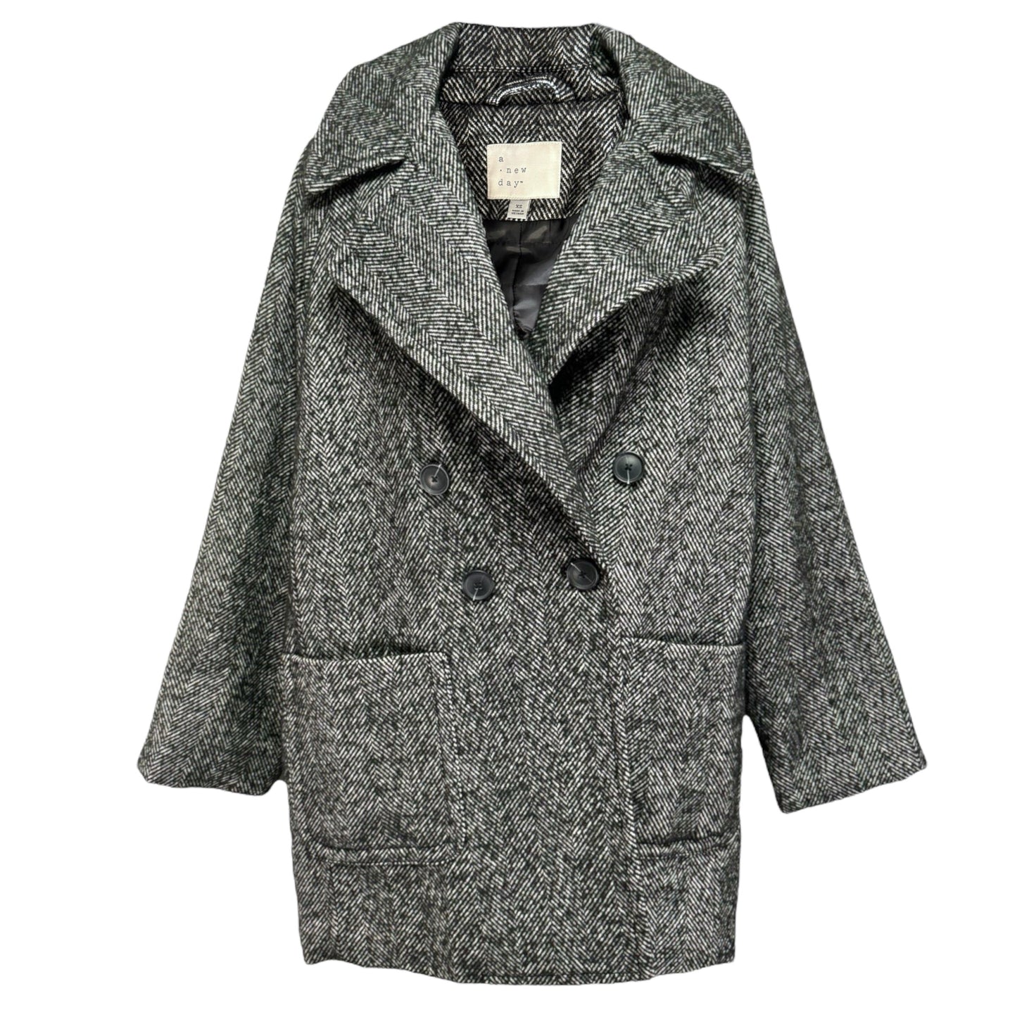 Top Overcoat By A New Day In Black & White, Size: XS