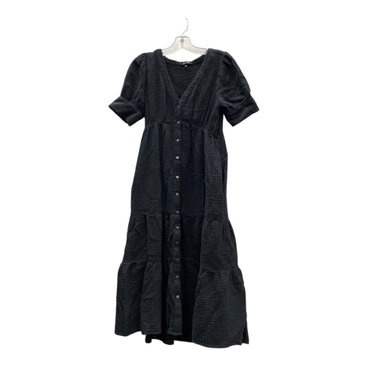 Dress Casual Midi By Madewell In Black, Size:Xs