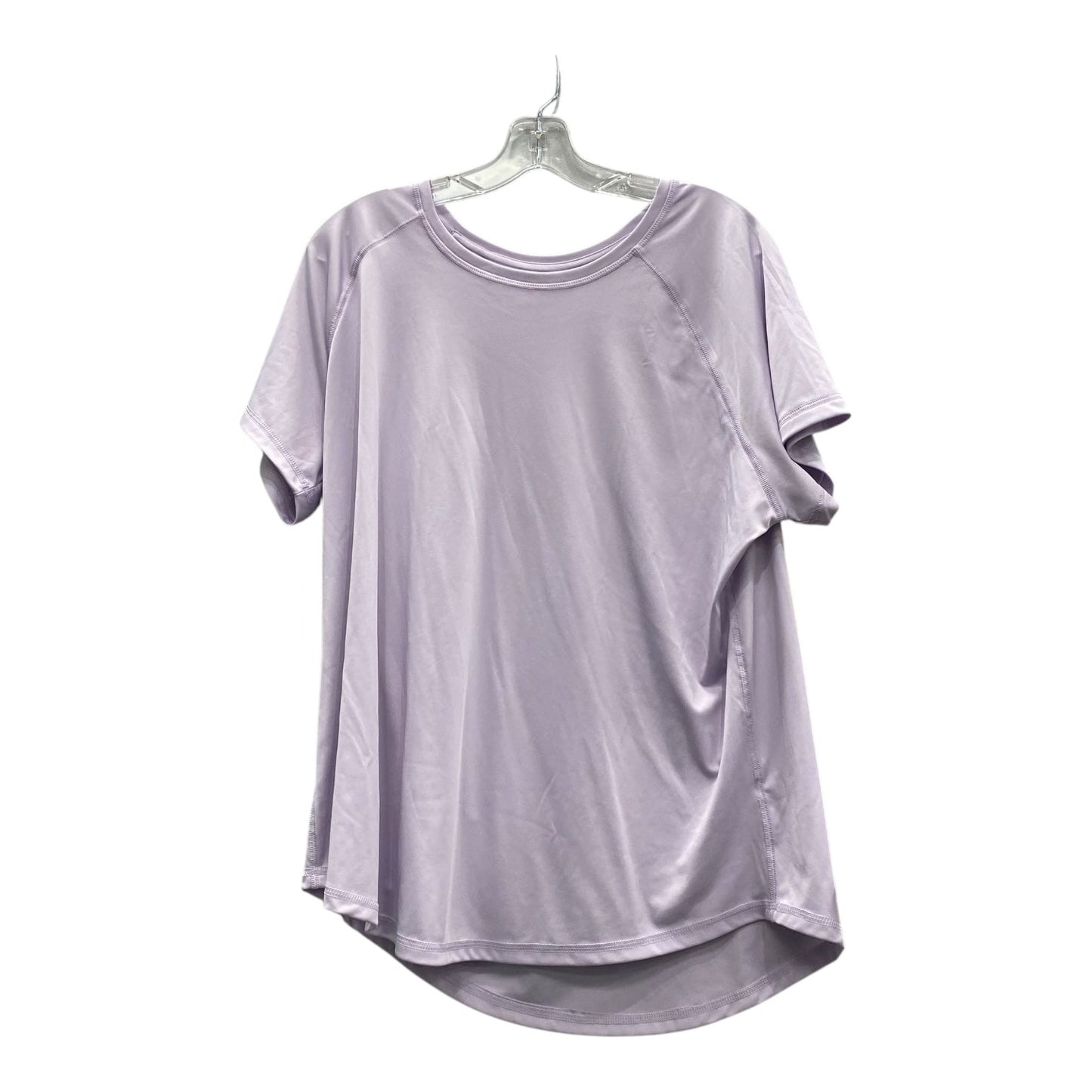 Athletic Top Ss By Tek Gear In Purple, Size:1X