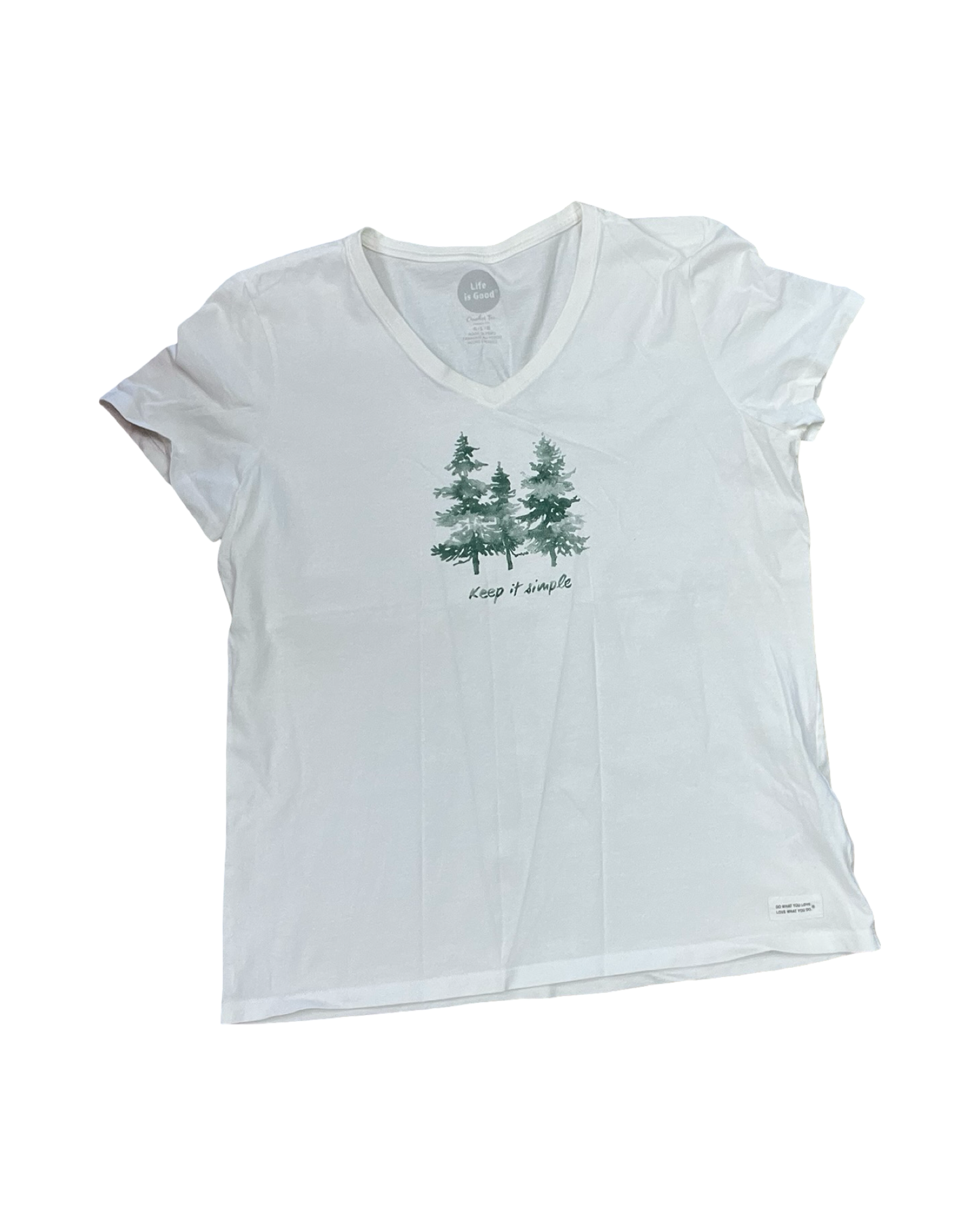 Top Ss By Life Is Good In White, Size:L