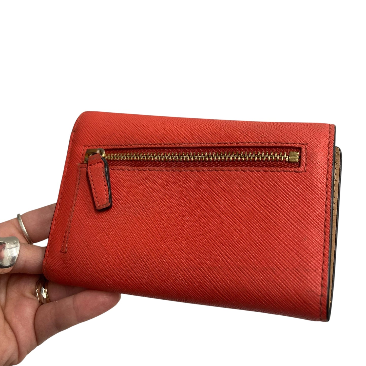 Wallet Luxury Designer By Mcm In Coral, Size:Medium