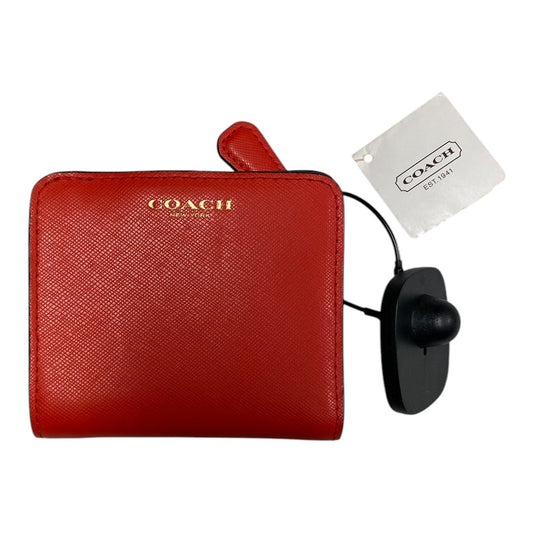 Wallet Designer By Coach In Red, Size:Small