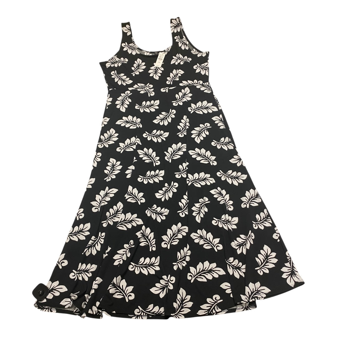 Dress Casual Maxi By Talbots In Black & White, Size:Mp