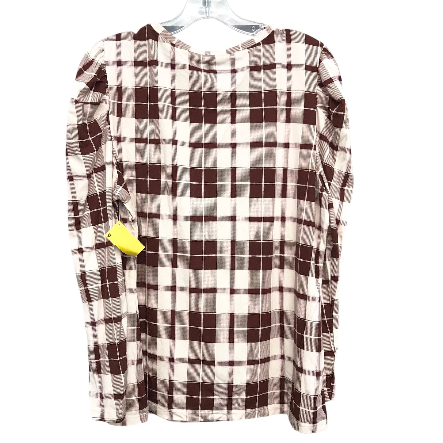 Top Ls By Ann Taylor In Checkered Pattern, Size:Xl