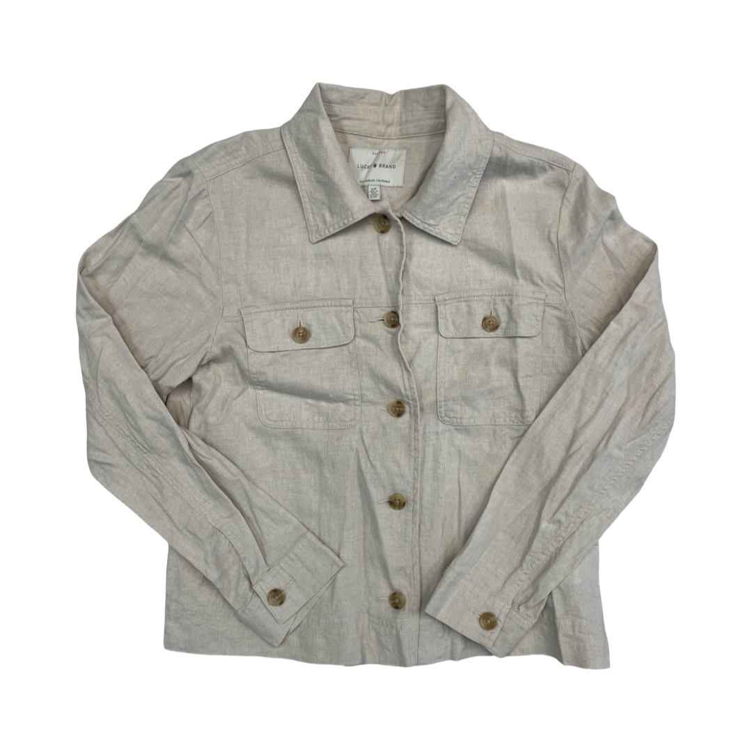 Blazer By Lucky Brand In Tan, Size:S