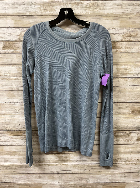 Athletic Top Ls Crewneck By Lululemon In Blue, Size:8