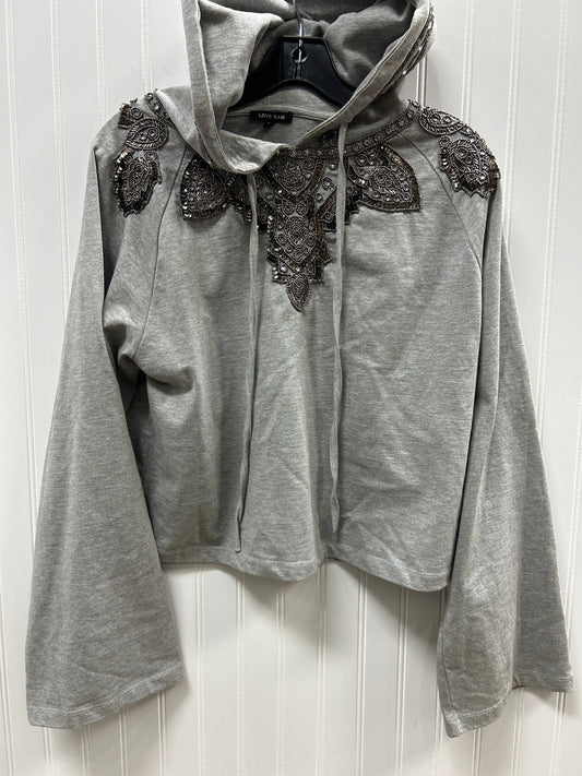 Sweatshirt Hoodie By Clothes Mentor In Grey, Size:M