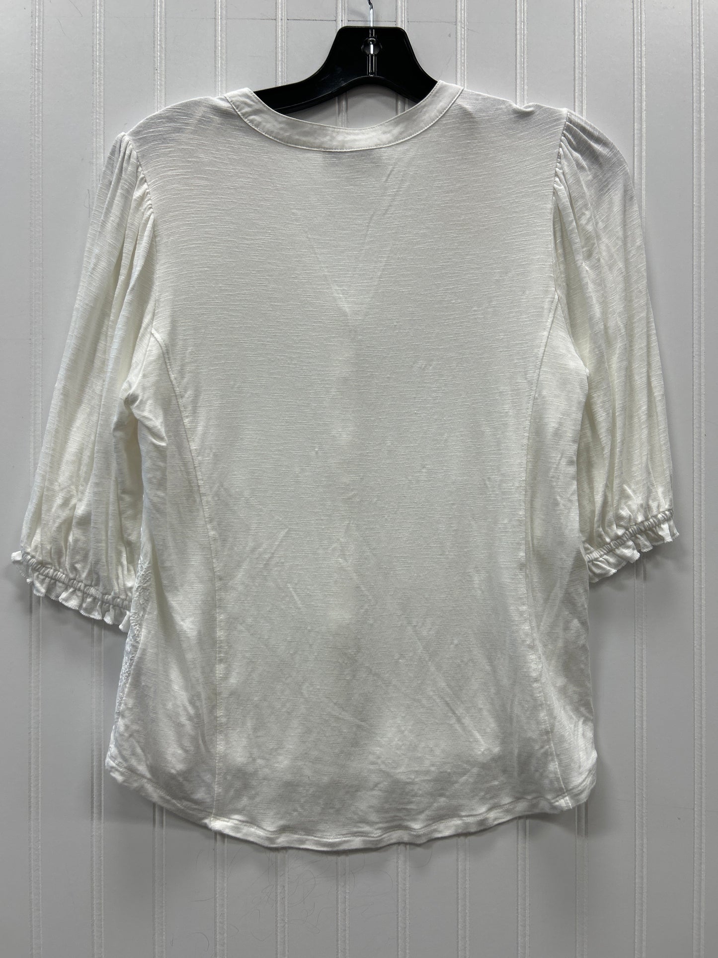 Top 3/4 Sleeve By Democracy In White, Size:S