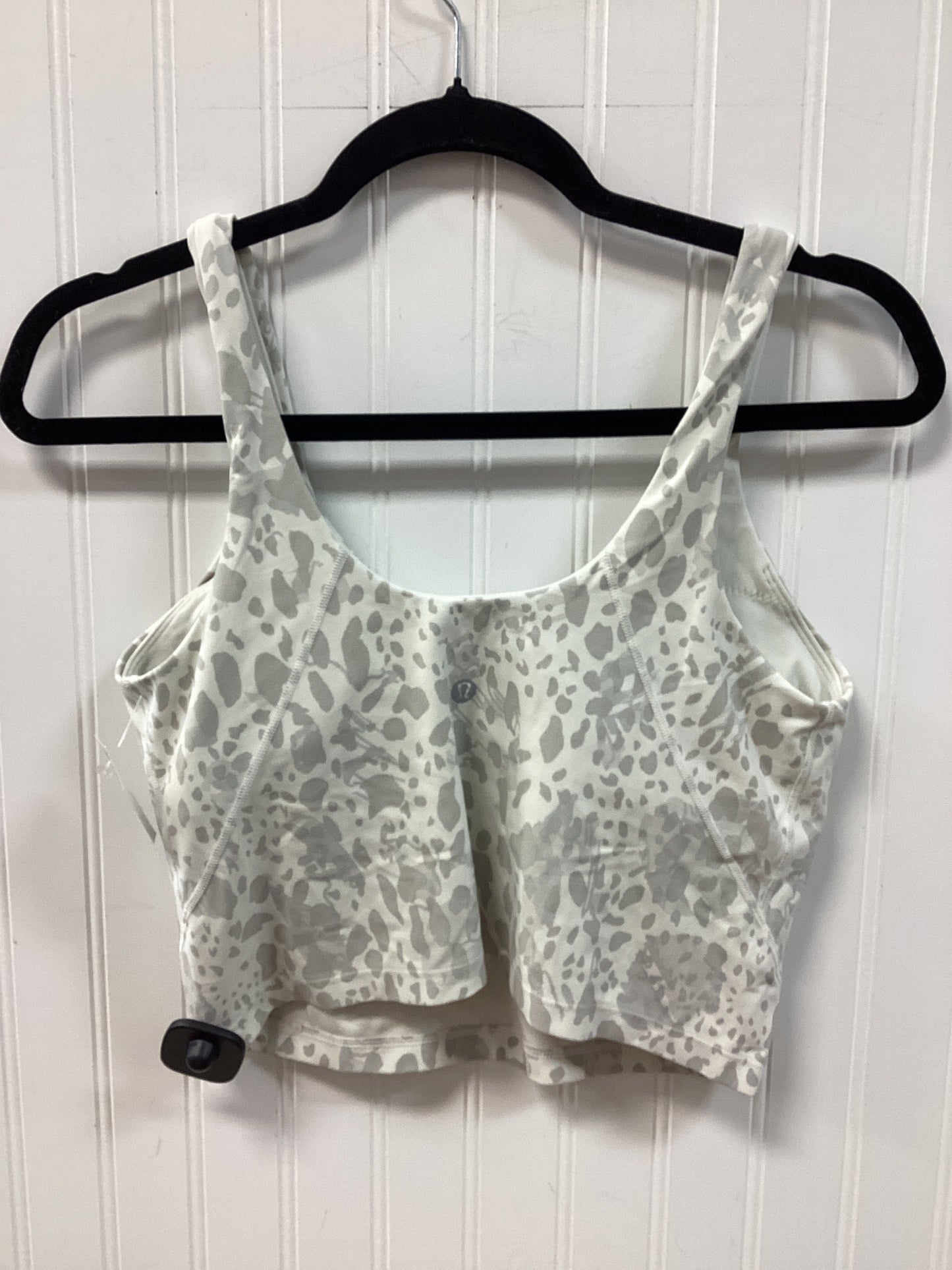Athletic Tank Top By Lululemon In Grey & White, Size:10