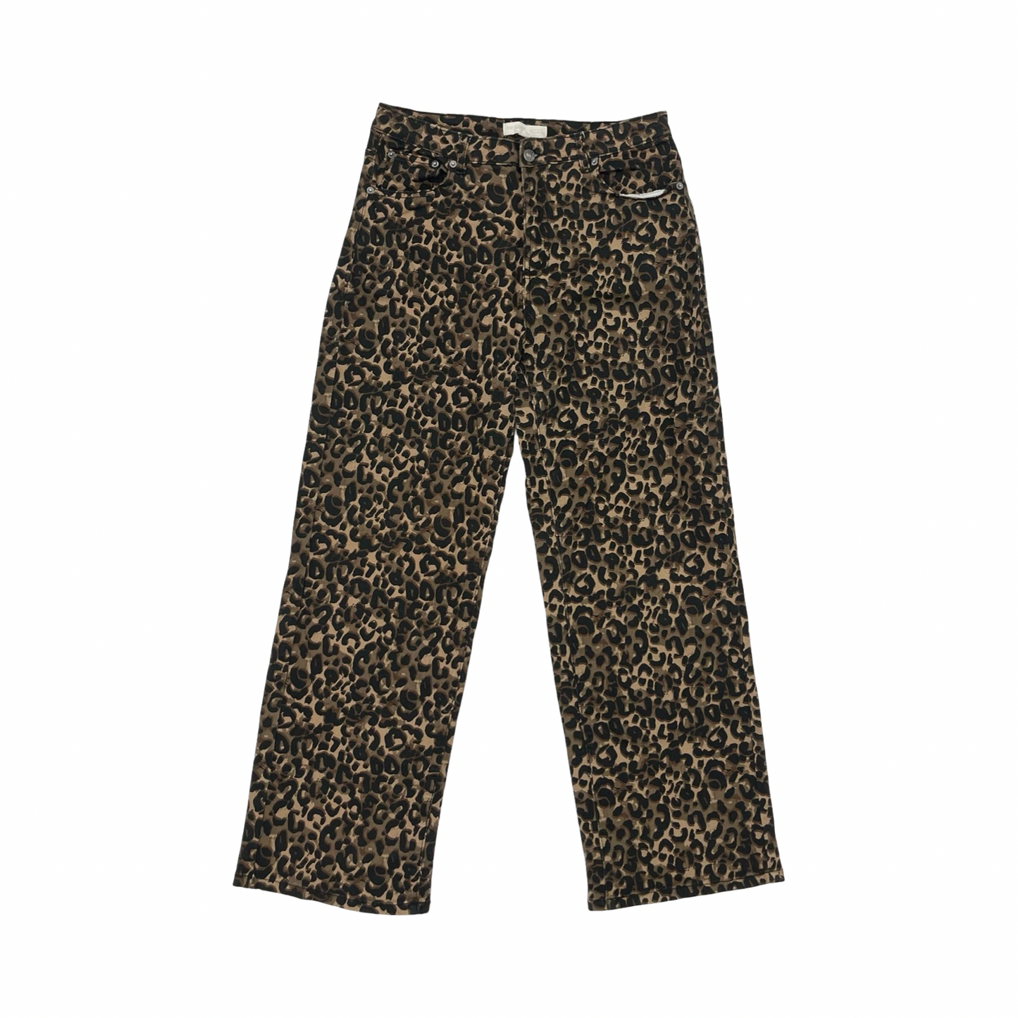 Jeans Wide Leg By Clothes Mentor In Leopard Print, Size:L